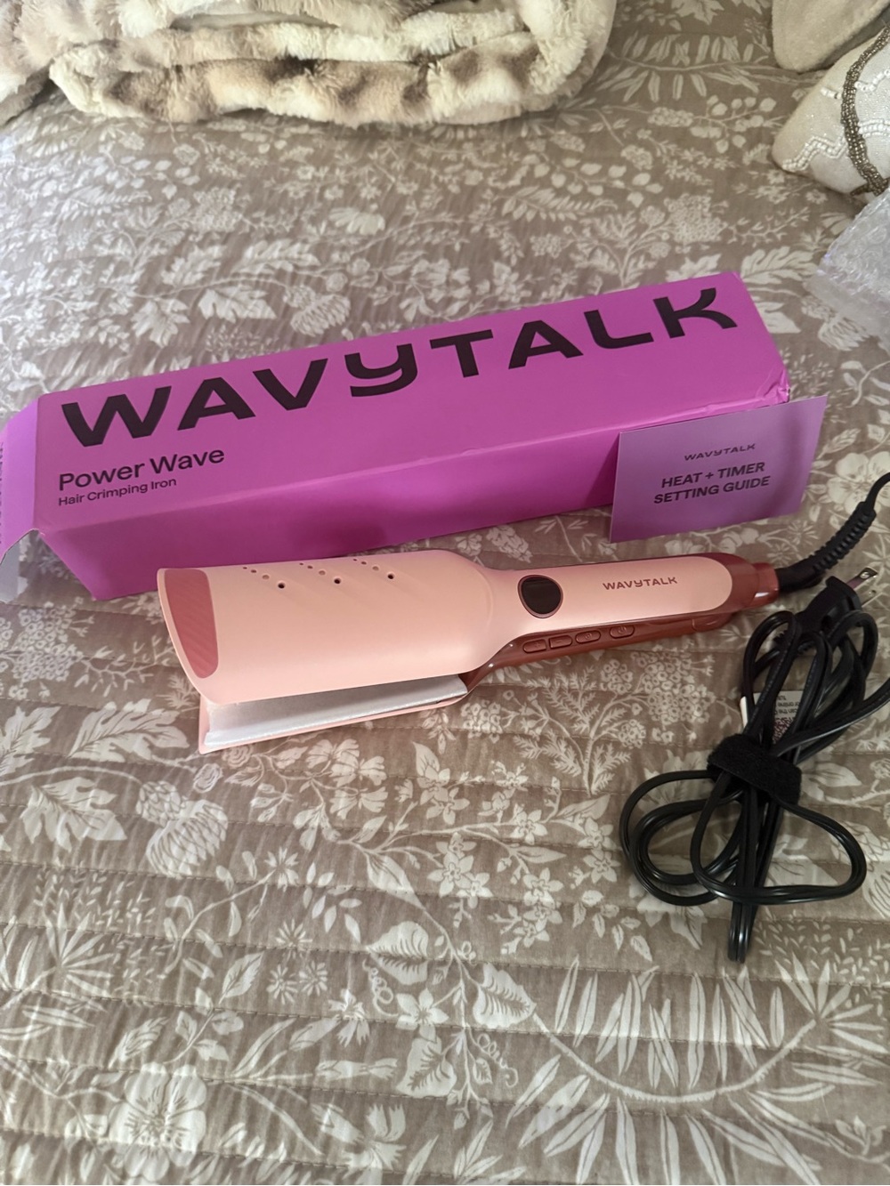 Wavytalk Power Wave Hair Crimping Iron — Pink
